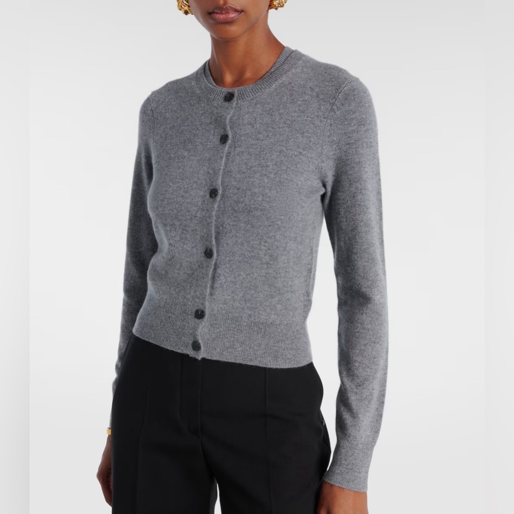 Nili Lotan XS March Cardigan Cashmere Grey Melange - Picture 3 of 14